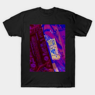 Two Purple Fluo Graffiti Tag NYC T-Shirt